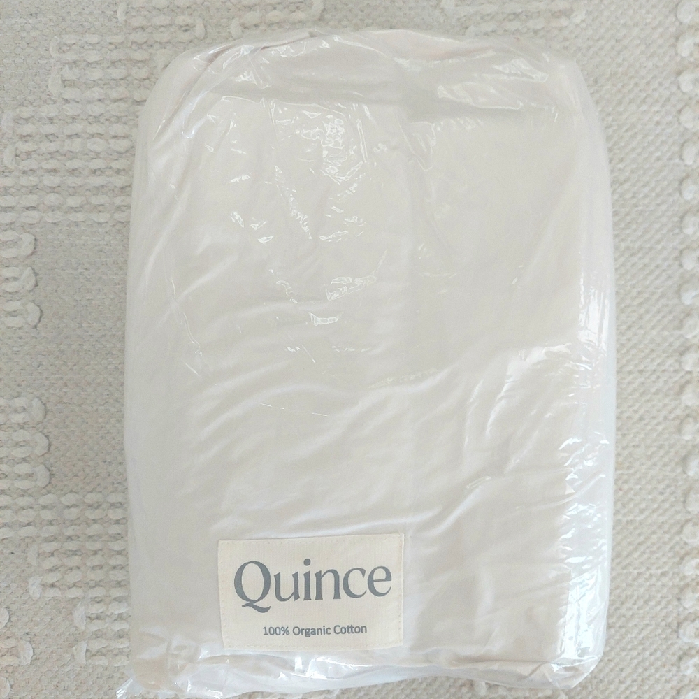 Quince 100% Organic Cotton Percale Sand Duvet & Shams! Queen (570) - Picture 14 of 14